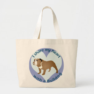 Deel Uw Hart - BULDOG Grote Tote Bag