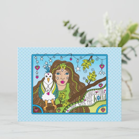 Deel uw Light_Flat-kaart 7 x 5 inch (Staand voorkant)