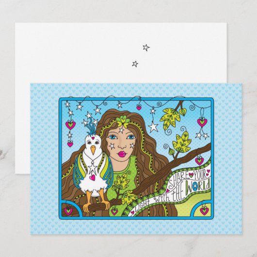 Deel uw Light_Flat-kaart 7 x 5 inch (Voorkant / Achterkant)