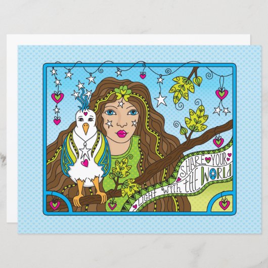 Deel uw Light_Flat Papierblad 11 x 8,5 inch (Voorkant / Achterkant)