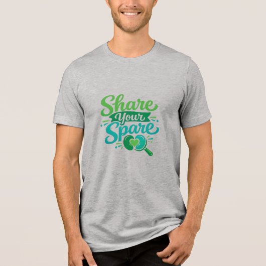 Deel Uw Overtollige Tri-Blend Shirt (Voorkant)