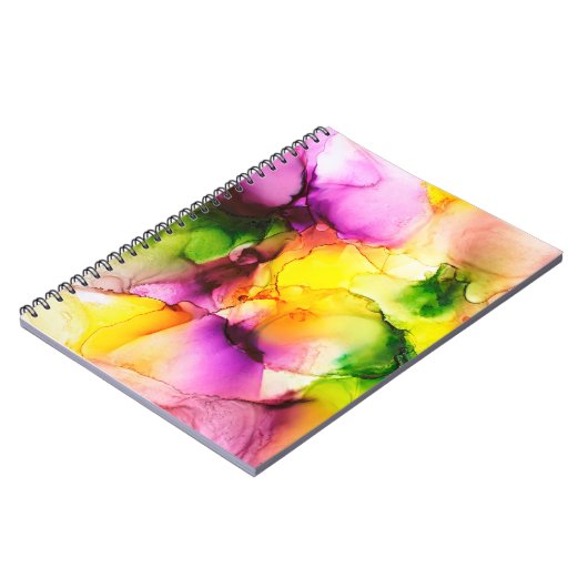 Deel van alcoholschilderende inkt, macrofoto, abst notitieboek (Linkerzijde)