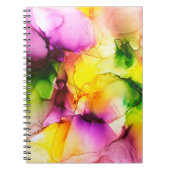 Deel van alcoholschilderende inkt, macrofoto, abst notitieboek (Voorkant)