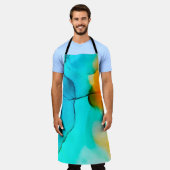 Deel van alcoholschilderende inkt, macrofoto, abst schort (Gedragen)