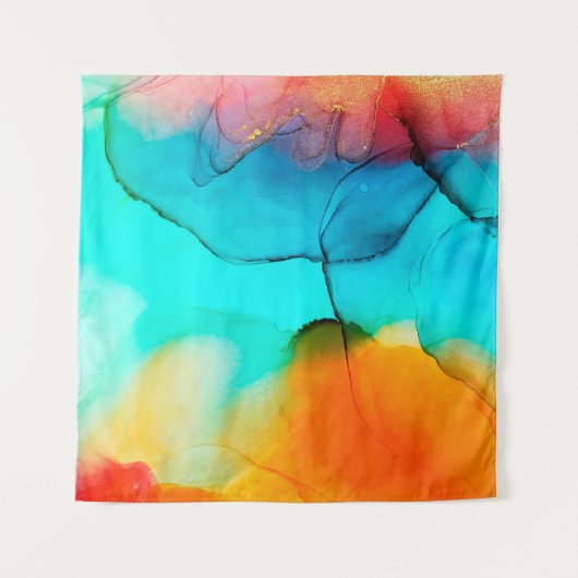 Deel van alcoholschilderende inkt, macrofoto, abst wandkleed (Voorkant (horizontaal))