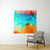 Deel van alcoholschilderende inkt, macrofoto, abst wandkleed (In Situ (horizontaal))