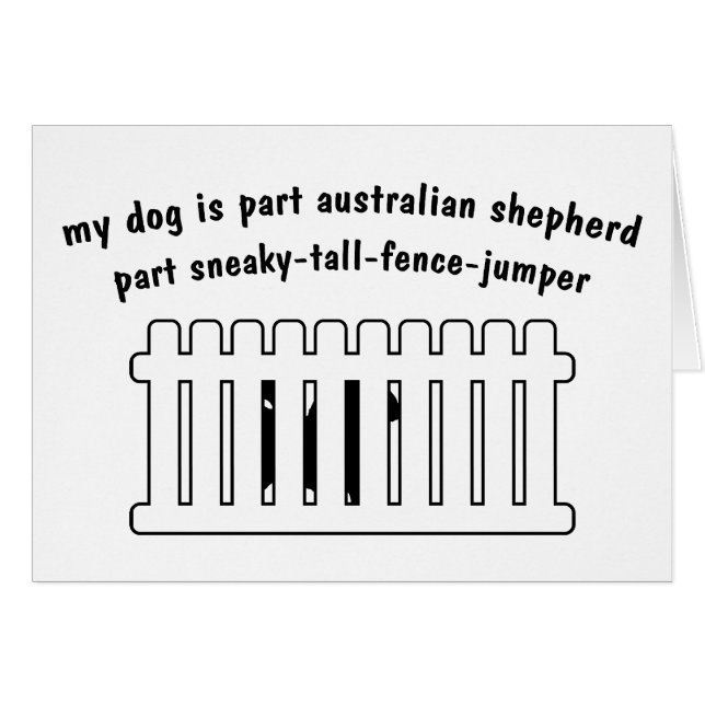 Deel van Australian Shepherd Part Fence-Jumper (Voorkant Horizontaal)