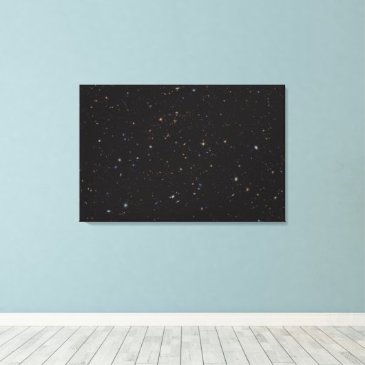 Deel van de hemel met meer dan 45.000 sterrenstels canvas afdruk (Insitu (Houten vloer))