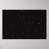 Deel van de hemel met meer dan 45.000 sterrenstels poster (Voorkant)