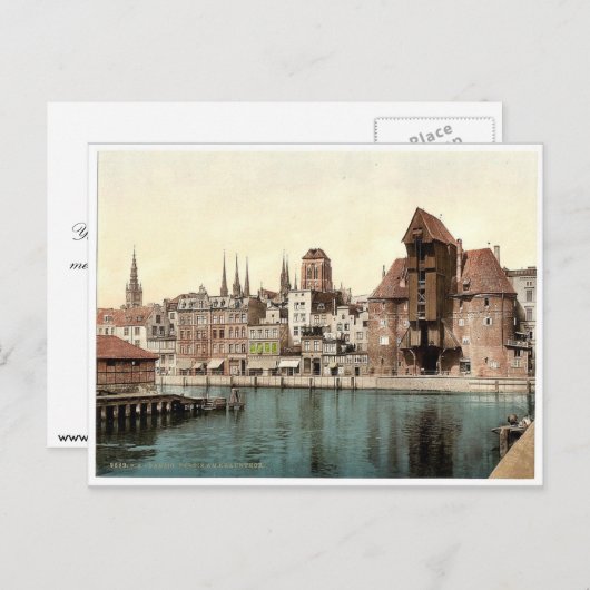 Deel van de Kranthor, Danzig, West-Pruisen, Duits Briefkaart (Voorkant / Achterkant)
