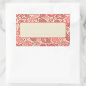 Deel van de Love Letters Paisley Rose Collectie Rechthoekige Sticker (Tas)