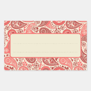 Deel van de Love Letters Paisley Rose Collectie Rechthoekige Sticker