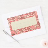Deel van de Love Letters Paisley Rose Collectie Rechthoekige Sticker (Envelop)