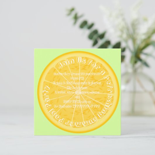 deel van de partij van de citroenpool nodigt uit (Staand voorkant)