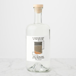 Deel van de precipitate Chemistry Student Gag Likeurfles Etiket