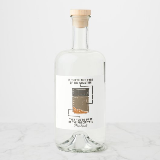 Deel van de precipitate Chemistry Student Gag Likeurfles Etiket (Voorkant)