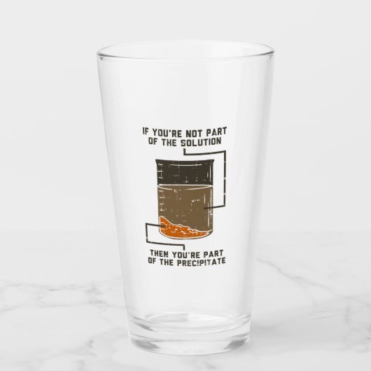 Deel van de precipitate Chemistry Teacher Gag Glas (Voorkant)