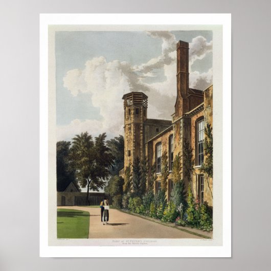 Deel van de St. Peter's College (Peterhouse) van d Poster (Voorkant)