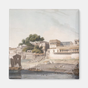Deel van de stad Patna, op de Ganges, pl Magneet