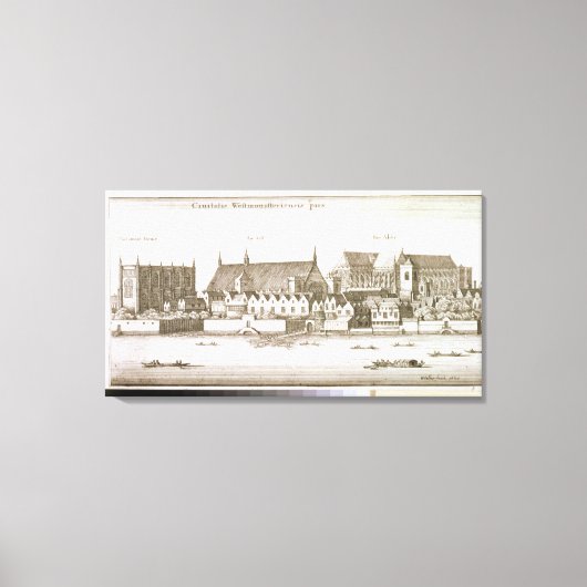 Deel van de stad Westminster, 1647 (graving) Canvas Afdruk (Voorkant)