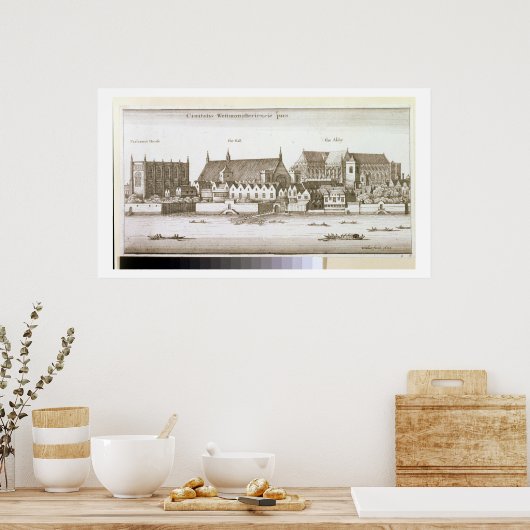 Deel van de stad Westminster, 1647 (graving) Poster (Keuken)