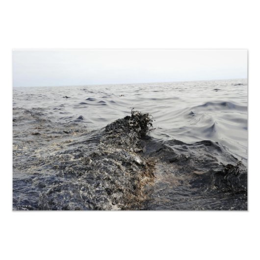 Deel van een olievlek in de Golf van Mexico Foto Afdruk (Voorkant)