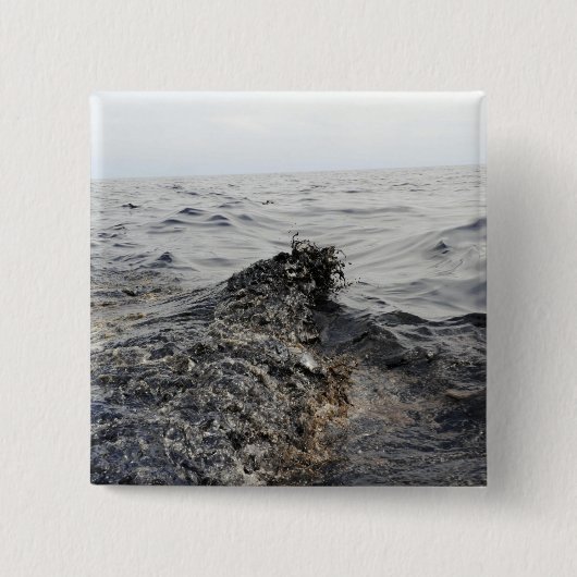Deel van een olievlek in de Golf van Mexico Vierkante Button 5,1 Cm (Voorkant)