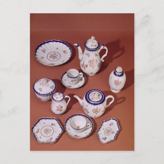 Deel van een Worcester monogrammed-theedienst Briefkaart (Voorkant)