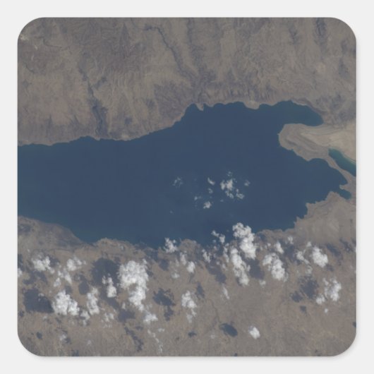 Deel van het dode Zee Vierkante Sticker (Voorkant)