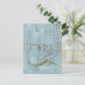 Deel van het hoofd 1488 1489 ) is een tekening b briefkaart (Staand voorkant)