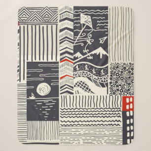 Deel van hout met gepelde groene verf, abstract te sherpa deken
