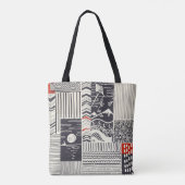 Deel van hout met gepelde groene verf, abstract te tote bag (Achterkant)