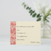 Deel van Love Letters Paisley Rose Collection RSVP Briefkaart (Staand voorkant)