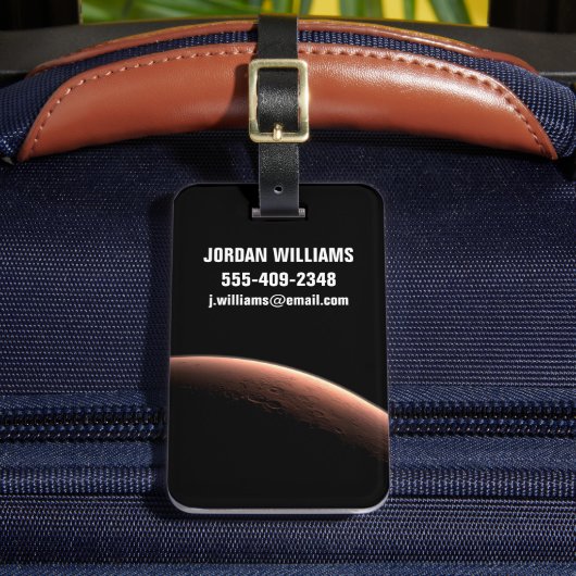 Deel van Mars op de grens van licht en donker. Bagagelabel (Voorkant Insitu 2)