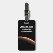 Deel van Mars op de grens van licht en donker. Bagagelabel (Voorkant verticaal)