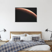 Deel van Mars op de grens van licht en donker. Canvas Afdruk (Insitu (Slaapkamer))