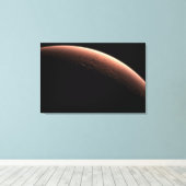 Deel van Mars op de grens van licht en donker. Canvas Afdruk (Insitu (Houten vloer))