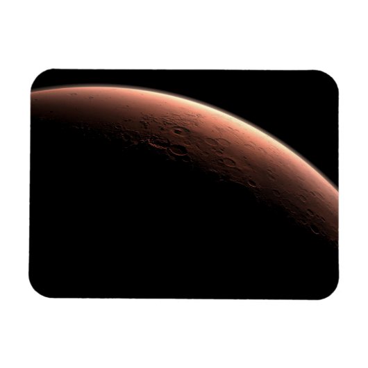 Deel van Mars op de grens van licht en donker. Magneet (Horizontaal)