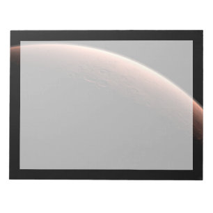 Deel van Mars op de grens van licht en donker. Notitieblok