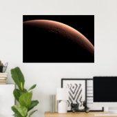 Deel van Mars op de grens van licht en donker. Poster (Thuiskantoor)
