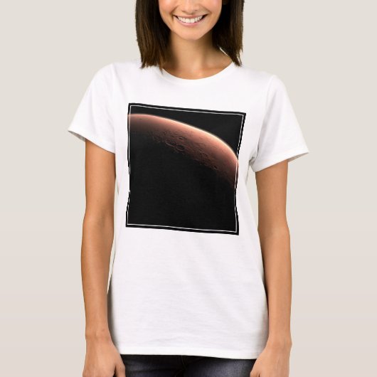 Deel van Mars op de grens van licht en donker. T-shirt (Voorkant)