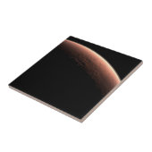 Deel van Mars op de grens van licht en donker. Tegeltje (Zijkant)