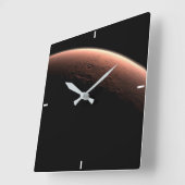 Deel van Mars op de grens van licht en donker. Vierkante Klok (Hoek)