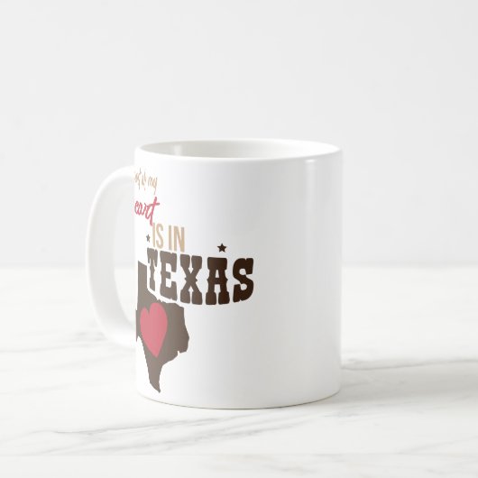 Deel van mijn hart Texas Couples Coffee Mok (Voorkant links)