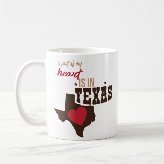 Deel van mijn hart Texas Couples Coffee Mok (Links)