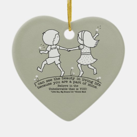 Deel van Mijn leven Keramisch Ornament (Voorkant)