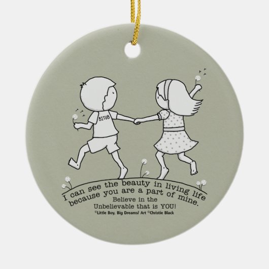 Deel van Mijn leven Keramisch Ornament (Voorkant)