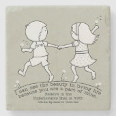 Deel van Mijn leven Stenen Onderzetter (Voorkant)