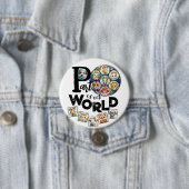 Deel van mijn wereld Aarde Planeet Moppige Dieren Ronde Button 7,6 Cm (In situ)