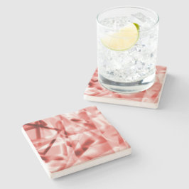 Deel van vierkante stukken acryl, rood tot zalm stenen onderzetter